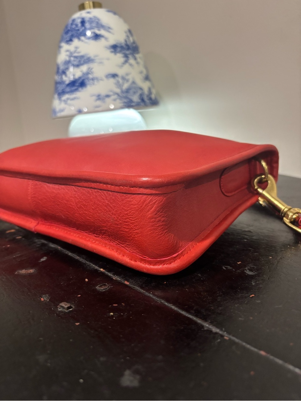 Vintage Coach Red Leather Basic Bag No 0194-958 Crossbody Clutch USA - Picture 4 of 11